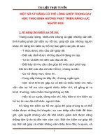 Một số Kỹ năng lồng ghép trong Dạy học định hướng phát triển năng lực học sinh