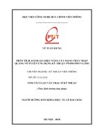 Phân tích, đánh giá hiệu năng của mạng truy nhập quang vô tuyến ứng dụng kỹ thuật TWDM – PON và FSO (tt)