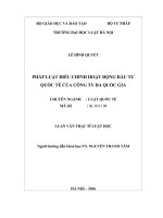 Pháp luật điều chỉnh hoạt động đầu tư quốc tế của công ty đa quốc gia 