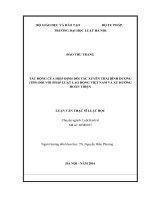 Tác động của hiệp định đối tác xuyên thái bình dương (TPP) đối với pháp luật lao động việt nam và xu hướng hoàn thiện 