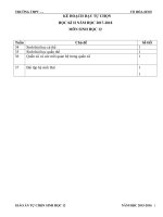 KẾ HOẠCH VÀ GIÁO ÁN DẠY TỰ CHỌN SINH 12