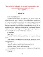 BDTX Phương pháp và kĩ thuật thu thập,xử lí thông tin về môi trường giáo dục THPT