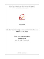 Phân tích và đánh giá hiệu năng mạng vô tuyến công suất thấp cự ly xa LPWAN (tt)