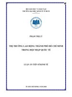 Thị trường lao động Thành phố Hồ Chí Minh trong hội nhập quốc tế