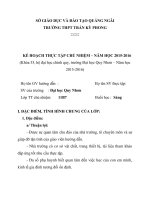 Kế hoạch thực tập chủ nhiệm