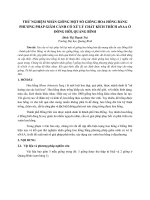 THỬ NGHIỆM NHÂN GIỐNG một số GIỐNG HOA HỒNG BẰNG PHƯƠNG PHÁP GIÂM CÀNH có xử lý CHẤT KÍCH THÍCH αNAA ở ĐỒNG hới, QUẢNG BÌNH (tt) 