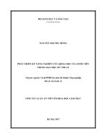 Phát triển kỹ năng nghiên cứu khoa học của sinh viên trong dạy học kỹ thuật