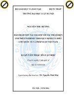 Bảo hộ quyền tác giả đối với tác phẩm điện ảnh trên internet theo quy định của điều ước quốc tế và pháp luật việt nam