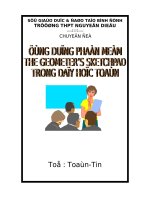 Chuyên đề: Ứng dụng phần mềm The Geometers Sketchpad (GSP) trong dạy học Toán