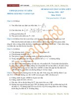 TOÁN 9 HKII đề THI THỬ vào 10 QUẬN bắc từ LIÊM 2016 2017