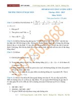 TOÁN 9 HKII đề THI THỬ vào 10 THCS lê NGỌC hân 2014 2015