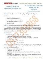 TOÁN 9 HKII đề THI THỬ vào 10 QUẬN HOÀNG MAI 2016 2017