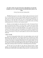 TỔ CHỨC CÔNG tác kế TOÁN QUẢN TRỊ TRONG các DOANH NGHIỆP sản XUẤT TRÊN địa bàn THÀNH PHỐ ĐỒNG hới (tt) 