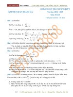 TOÁN 9 HKII đề THI THỬ vào 10 QUẬN HOÀNG MAI 2014 2015