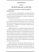 Thị trường khoa học công nghệ và sự phát triển thị trường khoa học công nghệ ở việt nam 