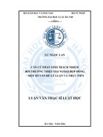 Căn cứ phát sinh trách nhiệm bồi thường thiệt hại ngoài hợp đồng – một số vấn đề lý luận và thực tiễn  