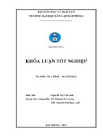 Giải pháp nâng cao chất lượng tín dụng tại Ngân Hàng Thương Mại Cổ Phần Việt Nam Thịnh Vượng – Chi Nhánh Lạch Tray Hải Phòng (Khóa luận tốt nghiệp)