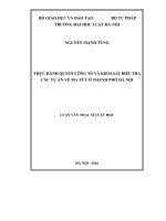 Thực hành quyền công tố và kiểm sát điều tra các vụ án về ma túy ở thành phố hà nội  
