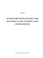 Chuyên đề xây dựng MTGD trong trường MN