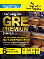 Cracking the GRE premium 2016 edition with 6 practice tests (2016) by princeton review 