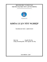 Hoàn thiện công tác kế toán doanh thu, chí phí và xác định kết quả kinh doanh tại Công ty TNHH Thương mại và Sản xuất TADAVIET (Khóa luận tốt nghiệp)