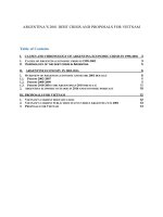 Tiểu luận tài chính công ARGENTINAS2001DEBTCRISISANDPROPOSALSFORVIETNAM 