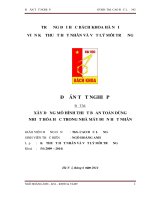 XÂY DỰNG MÔ HÌNH THIẾT BỊ AN TOÀN DÙNG NHIỆT HÓA HỌC TRONG NHÀ MÁY ĐIỆN HẠT NHÂN