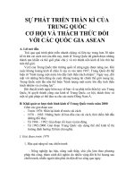 Sự phát triển thần kỳ của trung quốc, cơ hội và thách thức với các nước đông nam á 