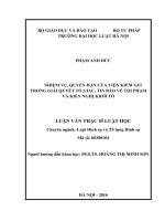 Nhiệm vụ, quyền hạn của viện kiểm sát trong giải quyết tố giác, tin báo về tội phạm và kiến nghị khởi tố  