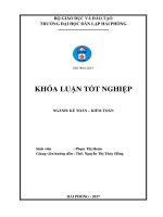 Hoàn thiện công tác kế toán thanh toán với người mua, người bán tại Công ty TNHH Chuyển dọn An Phú (Khóa luận tốt nghiệp)