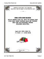 Sáng kiến kinh nghiệm: Nâng cao tư duy sáng tạo thông qua một số bài toán về phương trình nghiệm nguyên