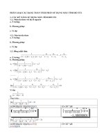 Sử dụng máy tính casio giải nhanh các dạng toán tích phân chống máy tính casio hiện nay