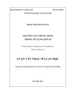 Nguyên tắc chứng minh trong tố tụng dân sự  