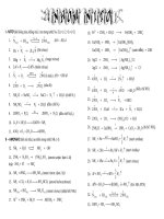 Các phương trình phản ưng quan trong của Nito