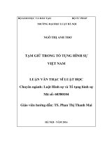 Tạm giữ trong tố tụng hình sự việt nam  