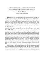 GIÁO dục ở NHẬT bản và NHỮNG bài học đối với VIỆT NAM TRONG VIỆC đào tạo NGUỒN NHÂN lực (tt) 