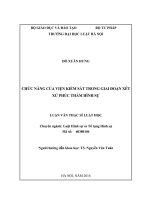 Chức năng của viện kiểm sát trong giai đoạn xét xử phúc thẩm hình sự  