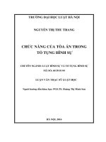 Chức năng của tòa án trong tố tụng hình sự  