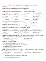 Đề khảo sát chất lượng trường THPT chuyên đại học vinh môn hoá 