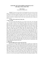 GIÁO dục kỹ NĂNG PHÒNG TRÁNH MA túy CHO học SINH, SINH VIÊN (tt) 