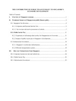 Tiểu luận tài chính công THE CONTRIBUTION OF PUBLIC FINANCE POLICY TO SINGAPORE’S ECONOMIC DEVELOPMENT 