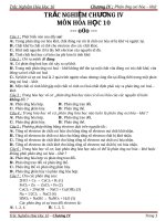 Trắc nghiệm hóa học 10   chương IV