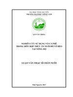 Nghiên cứu sử dụng vỏ cà phê trong hỗn hợp thức ăn nuôi bò vỗ béo tại nông hộ (Luận văn thạc sĩ)