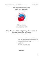 Tình hình kinh tế ấn độ 6 tháng đầu năm tài khoá 2017 2018 và triển vọng tăng trưởng 