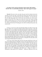 VĂN học nước NGOÀI ở TRƯỜNG TRUNG học PHỔ THÔNG TRƯỚC yêu cầu đổi mới GIÁO dục VIỆT NAM (tt) 