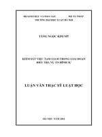 Kiểm sát việc tạm giam trong giai đoạn điều tra vụ án hình sự  