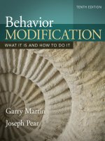 Behavior modification   martin, garry, pear, joseph SRG 