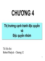 Kinh tế vi mô 2 chuong 4   thi truong canh tranh doc quyen 