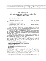 BÀI THU HOẠCH  BỒI DƯỠNG THƯỜNG XUYÊN CỦA GIÁO VIÊN THPT