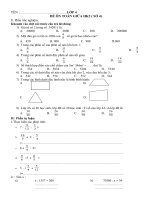 ĐỀ ÔN TOÁN GIỮA HK 2 - SỐ 04 ĐẾN 07